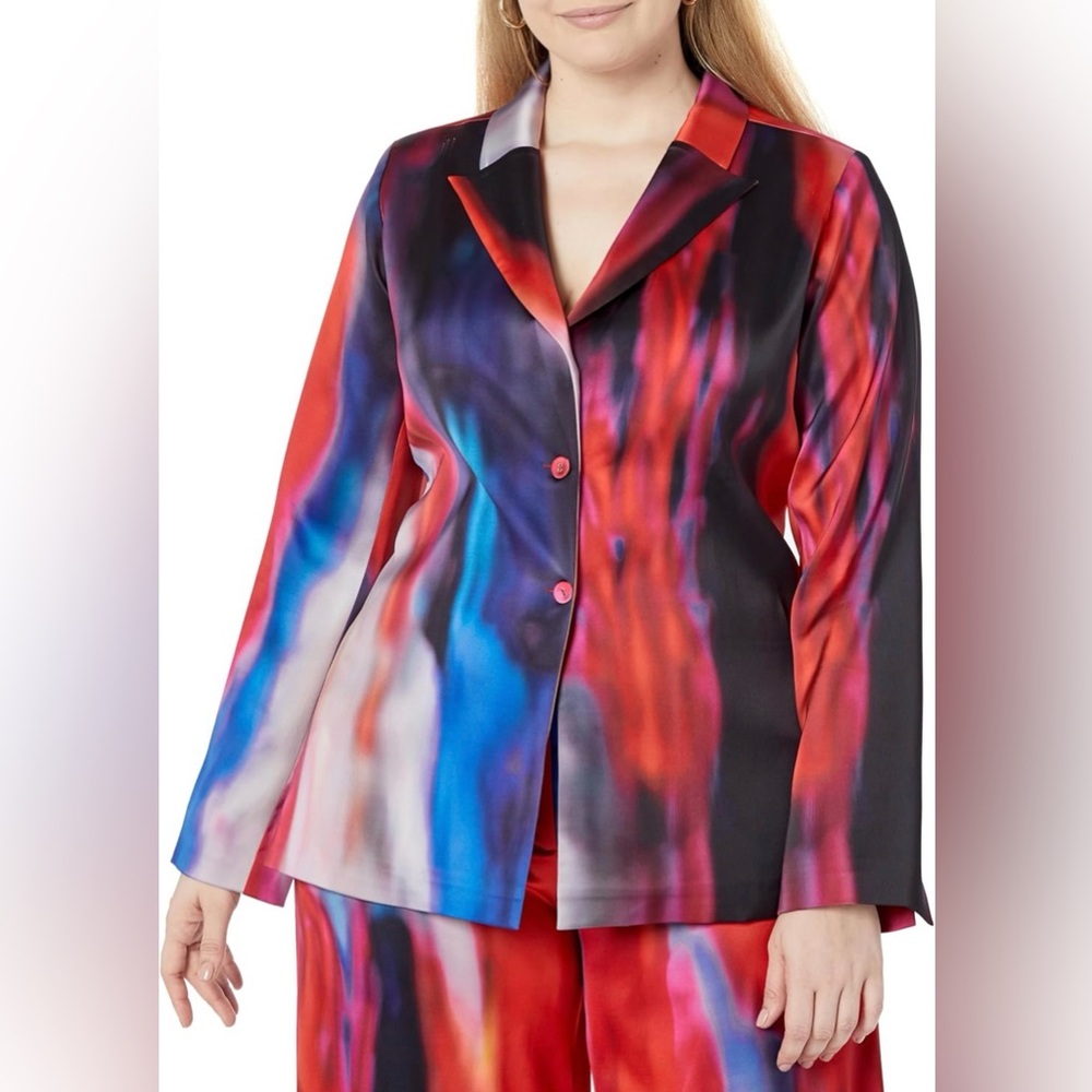 The Drop Womens Multi Print Sculpted Back Blazer by @Itsjuliettefoxx
